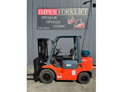 Відвантажили Toyota 42-7FGF25: газ-бензиновий навантажувач 2007 року