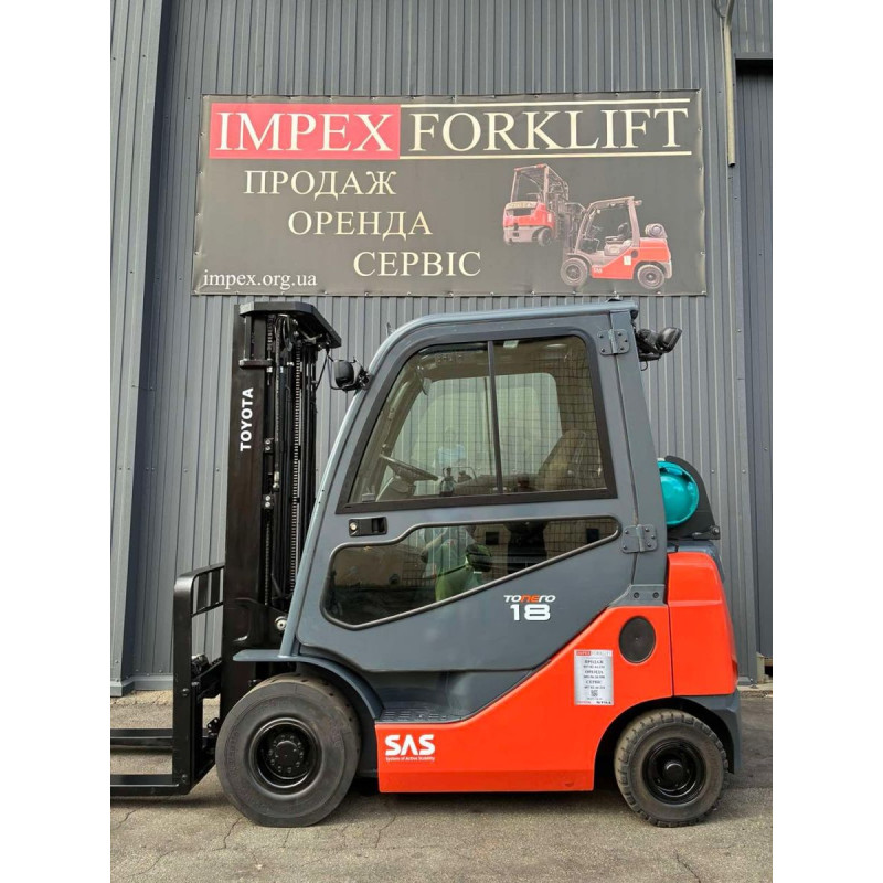 Отгрузили Toyota 02-8FGF18: газовый погрузчик 2019 года