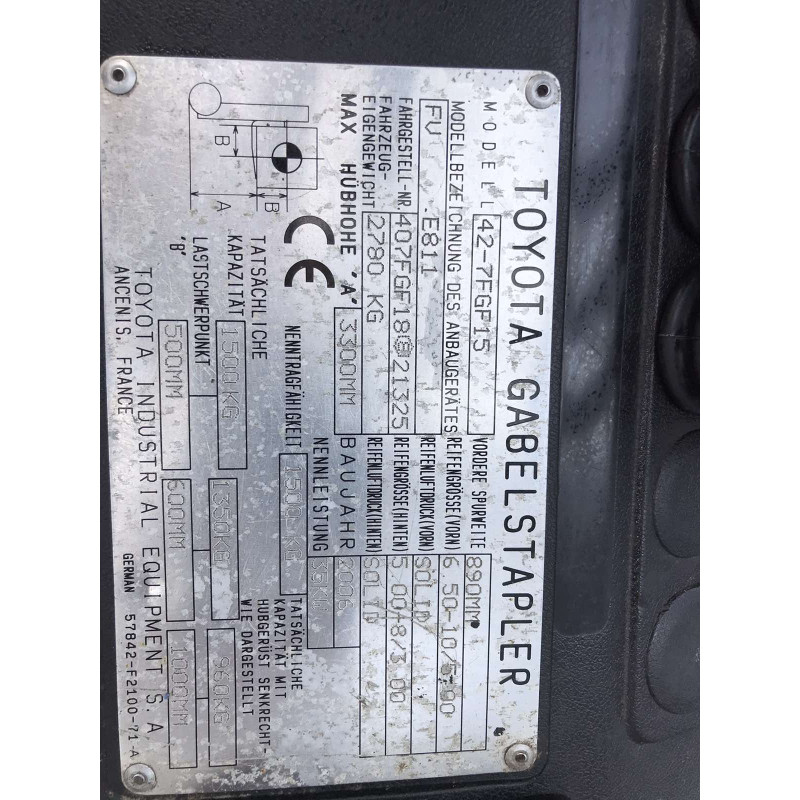 Газовий навантажувач TOYOTA 42-7FGF15