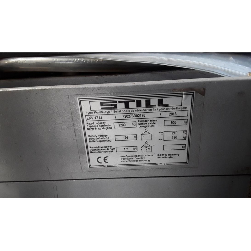 Електроштабелер STILL EXV12