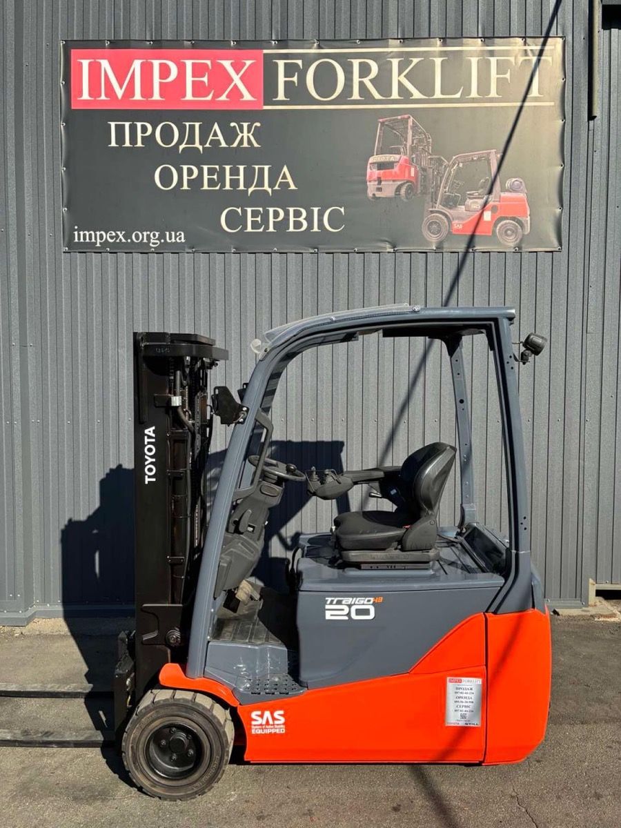 Электрический трёхопорный погрузчик Toyota 8FBE20T 2021 года на складе IMPEX в Киеве